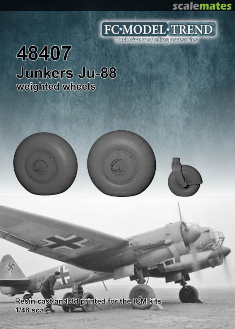 Boxart Junkers Ju 88 weighted wheels 48407 FC Model Trend