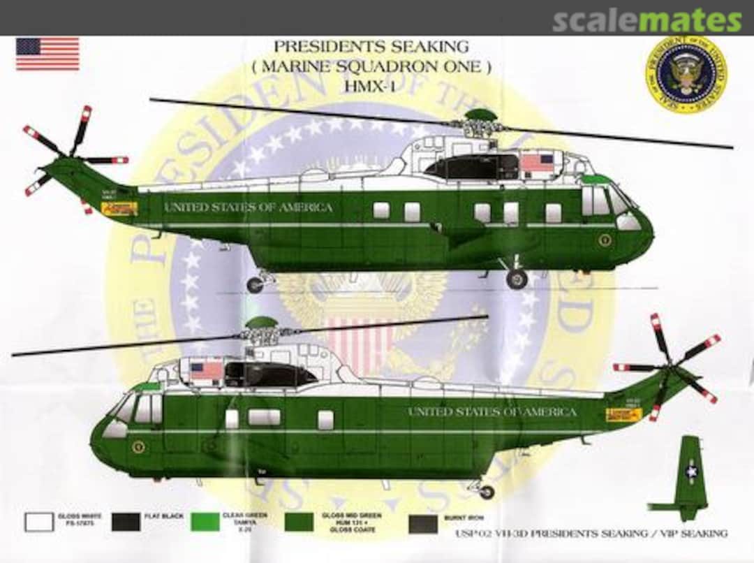 Boxart Sikorsky VH-3A Sea King USP-02 Hawkeye Models