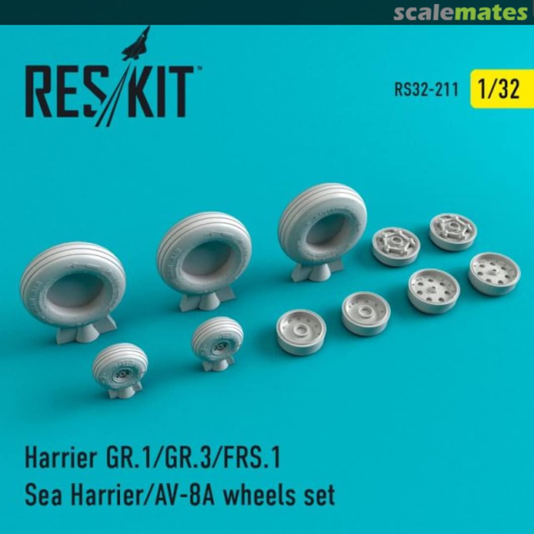 Boxart Harrier GR.1/GR.3/AV-8A/FRS.1/Sea Harrier wheels set RS32-0211 ResKit