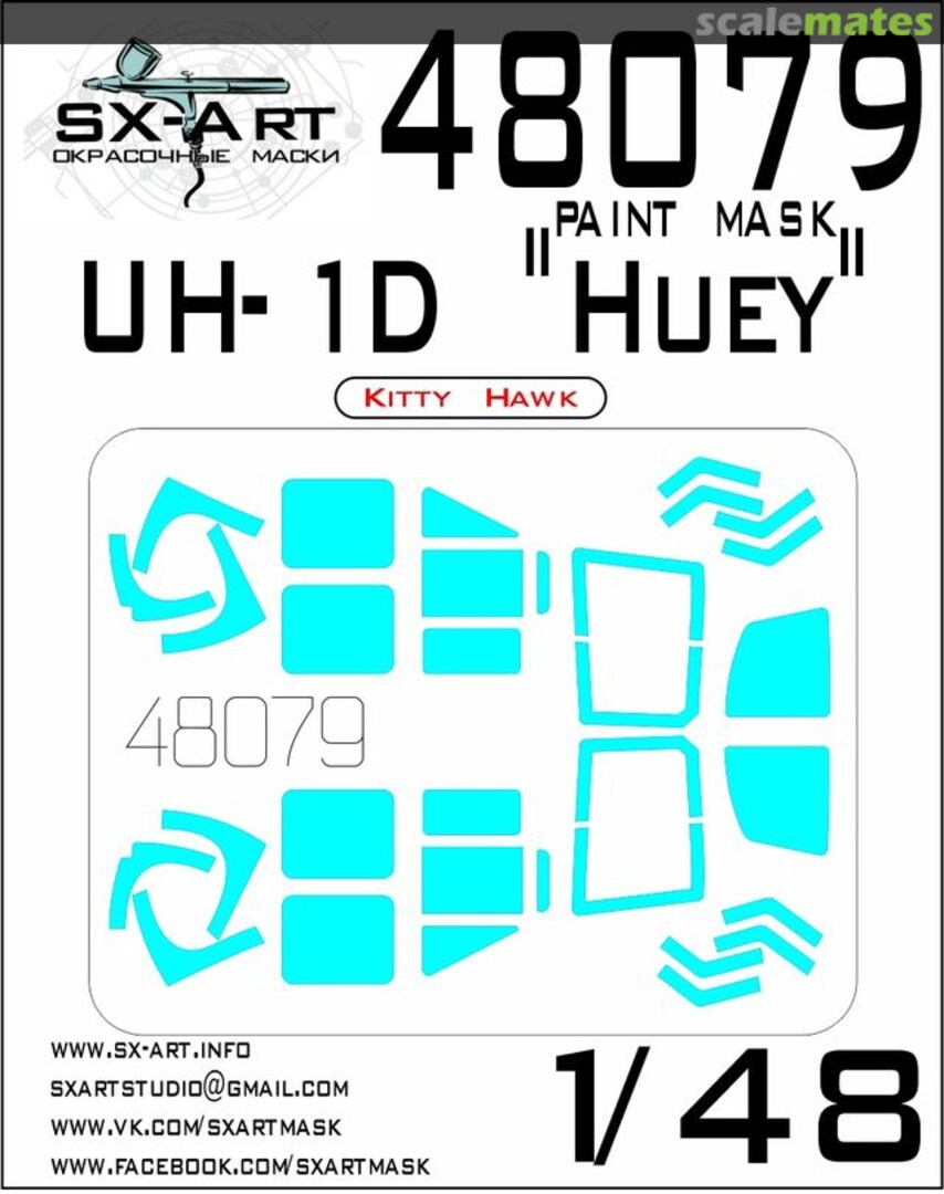 Boxart UH-1D "Huey" masks 48079 SX-Art