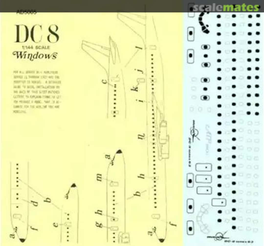 Boxart Douglas DC-8 Windows with Silver Frames AD5005 ATP Airliners America