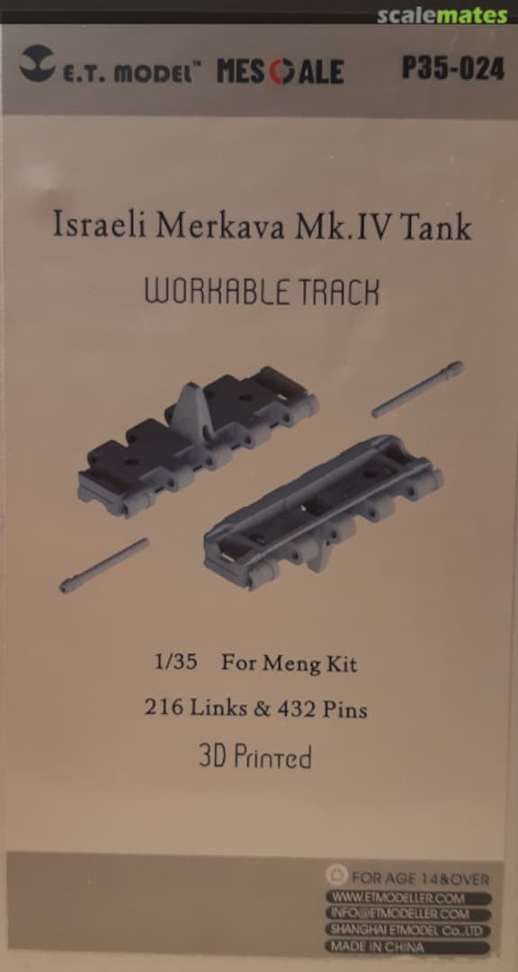 Boxart Israeli Merkava Mk.IV Tank Workable Track P35-024 E.T. Model