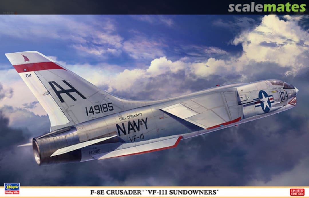 Boxart F-8E Crusader `VF-111 Sundowners´ 07524 Hasegawa