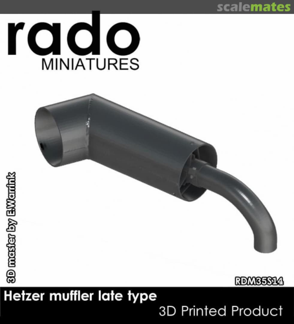 Boxart Hetzer muffler, late type RDM35S14 Rado Miniatures