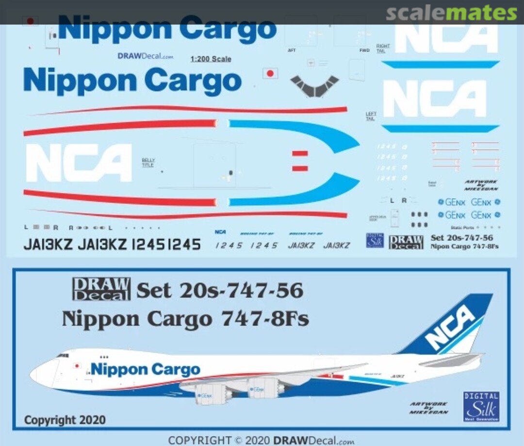 Boxart Nippon Cargo 747-8Fs 20-747-56 Draw Decal