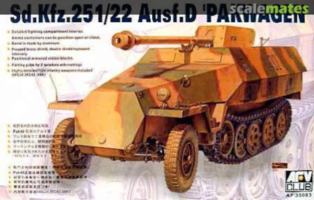 Boxart Sd.Kfz.251/22 Ausf. D Pakwagen AF35083 AFV Club