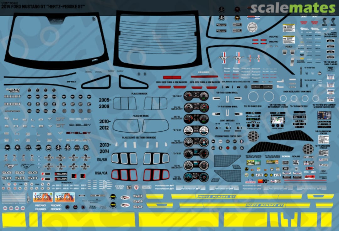 Boxart 2014 Ford Mustang GT “Hertz Penske GT” RKD809 Rays Kits Decals