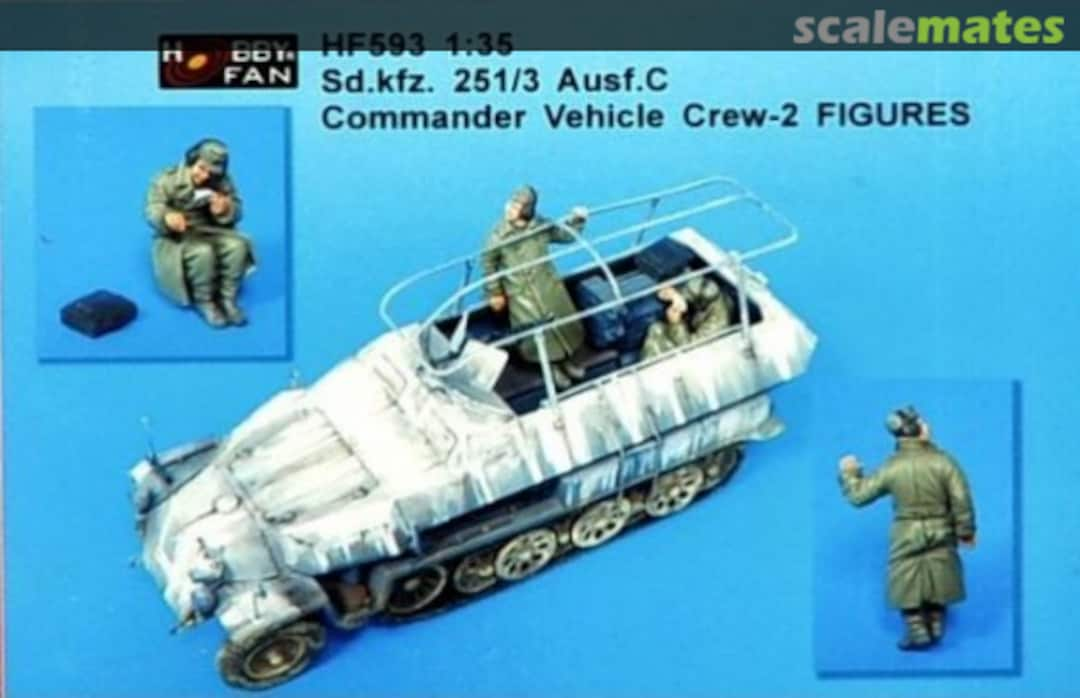 Boxart Sd. Kfz. 251/3 Ausf.C Commander Vehicle Crew HF593 Hobby Fan