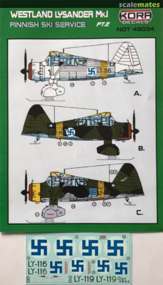 Boxart Westland Lysander Mk.1 NDT48034 Kora Models