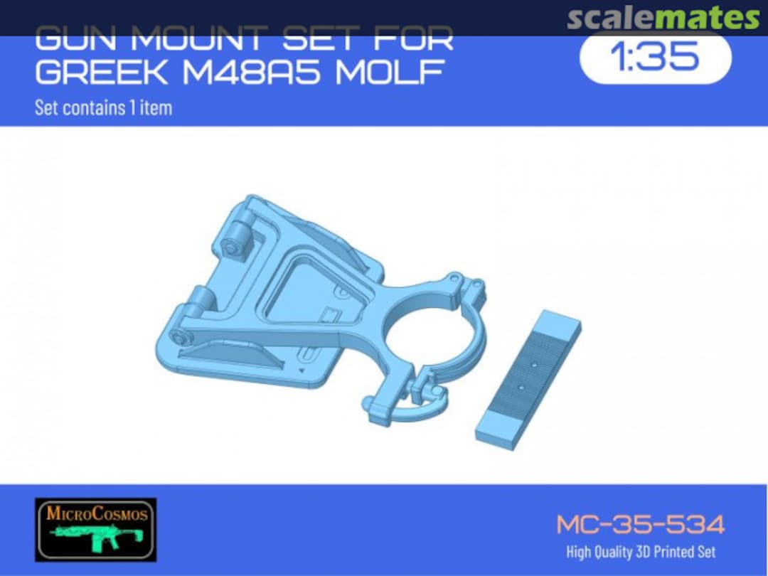 Boxart Gun Mount Set For Greek M48A5 MOLF MC-35-534 3D MicroCosmos