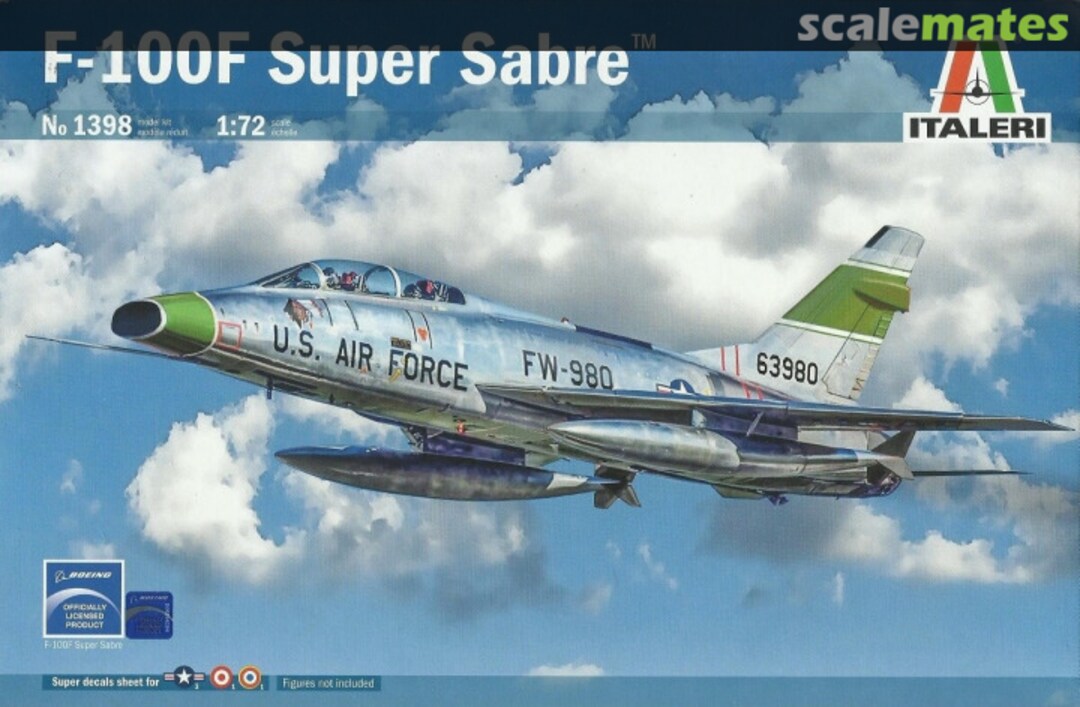 Boxart F-100F Super Sabre 1398 Italeri