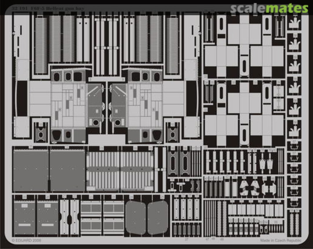 Boxart F6F-5 Hellcat gun bay 32191 Eduard