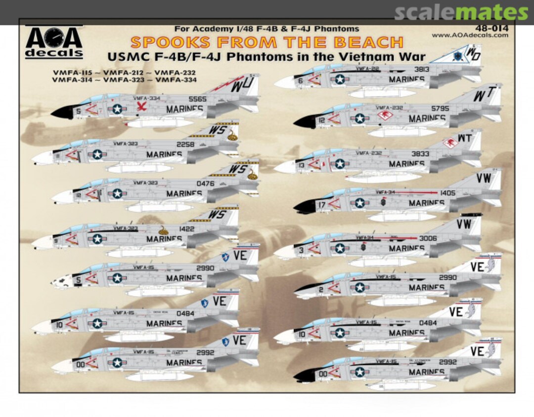 Boxart Spooks from the Beach 48-014 AOA decals