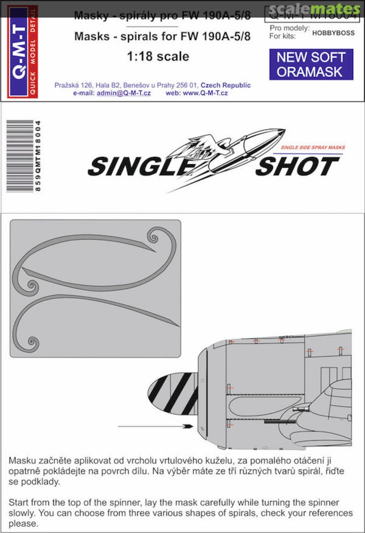 Boxart Standard Marking masks Spirals for FW 190A-5/8 M18004 Q-M-T