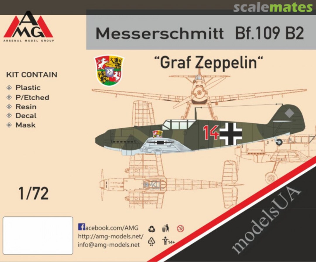 Boxart Messerschmitt Bf.109 B-2 72427 AMG