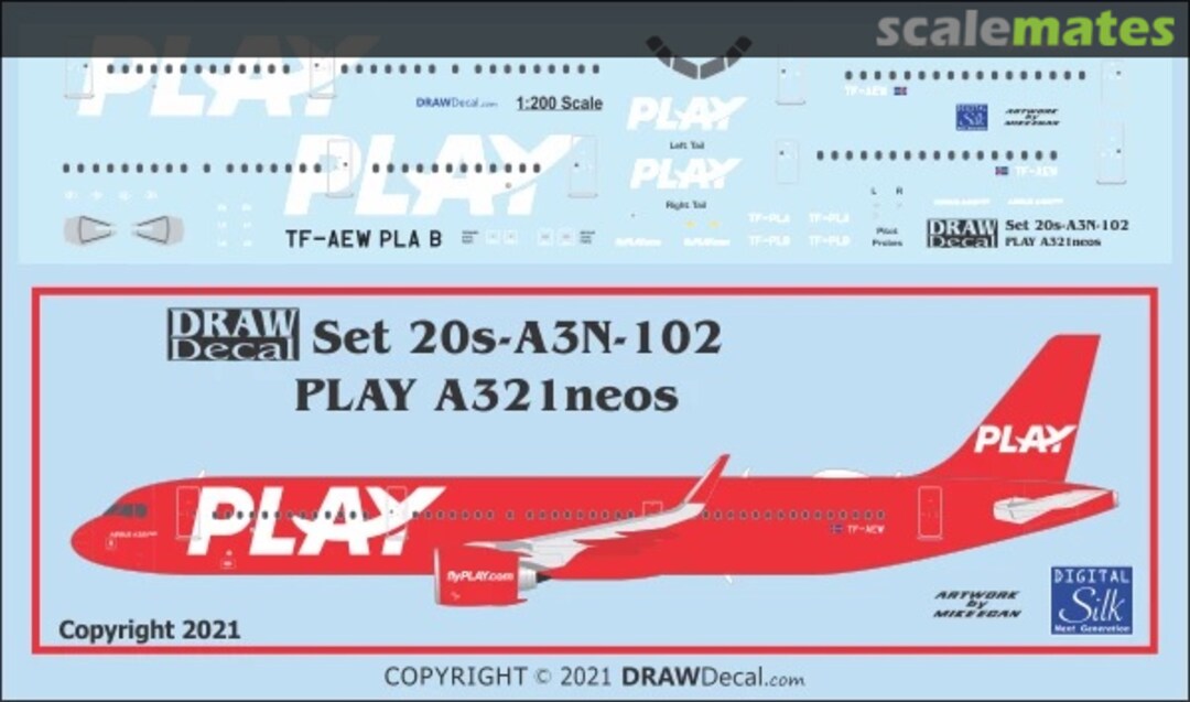 Boxart PLAY A321neo 20-A3N-102 Draw Decal