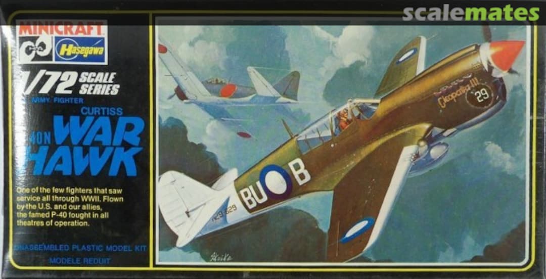 Boxart Curtiss P-40N WAR HAWK 115 Minicraft Hasegawa