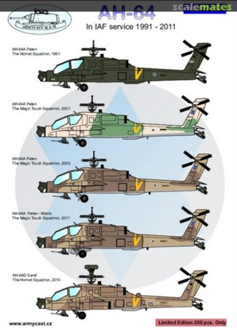 Boxart AH-64 in IAF service 1991-2011 ACD 72 002 Armycast M&M