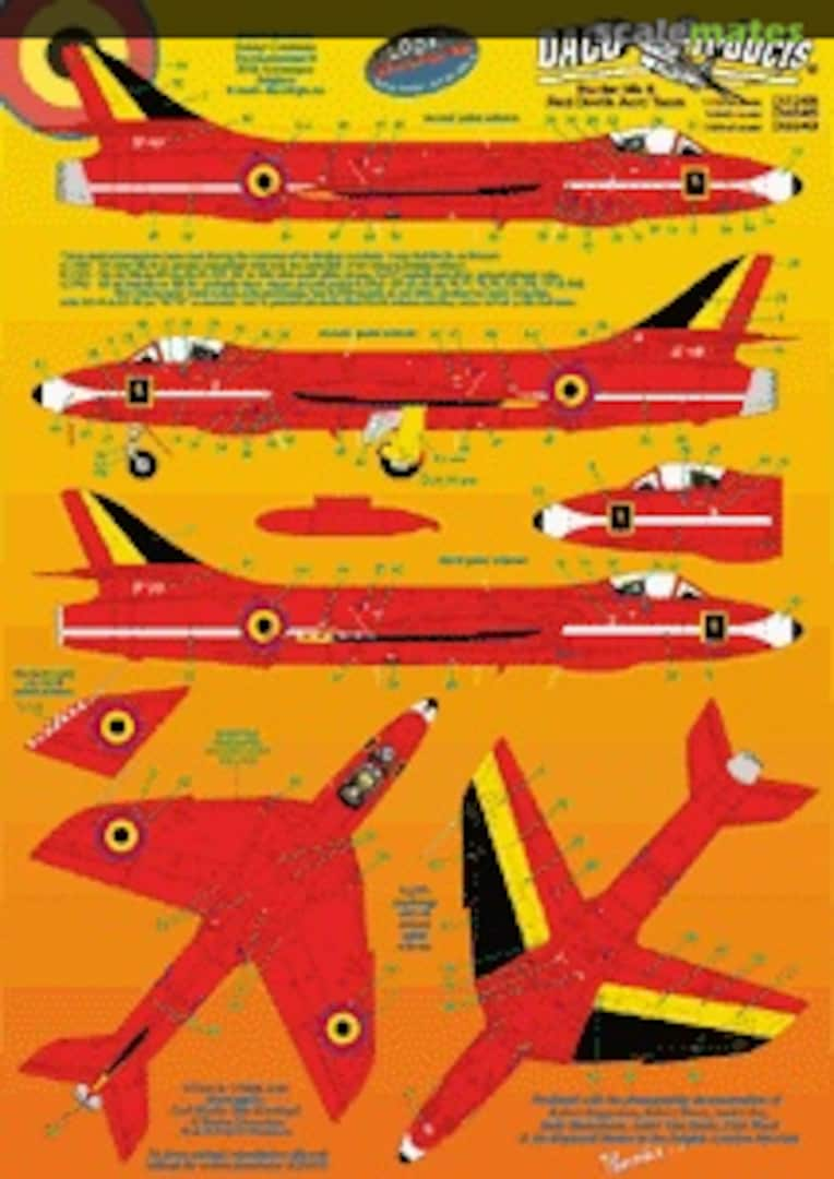 Boxart Hawker Hunter Mk6 Red Devils Team DCD7245 Daco Products