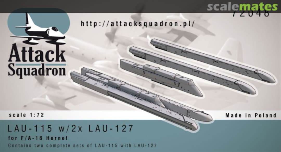 Boxart LAU-115 w/2 x LAU-7 72048 Attack Squadron