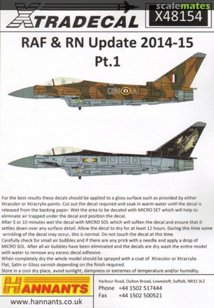 Boxart RAF/RN Update 2015 X48154 Xtradecal