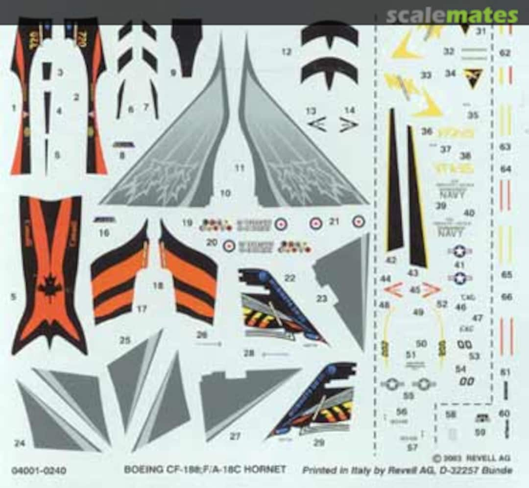 Contents F/A-18C Hornet 04001 Revell