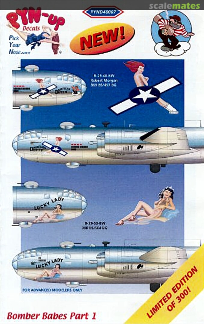 Boxart Bomber Babes Part I PYND48007 Pyn-Up Decals