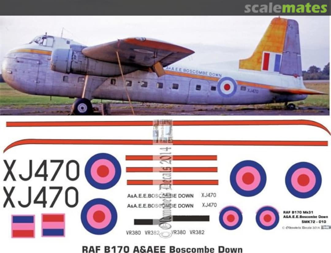 Boxart RAF Bristol B170 Mk31 A&AEE scheme OMD0630 Oldmodels Decals