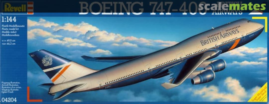 Boxart Boeing 747-400 British Airways 04204 Revell