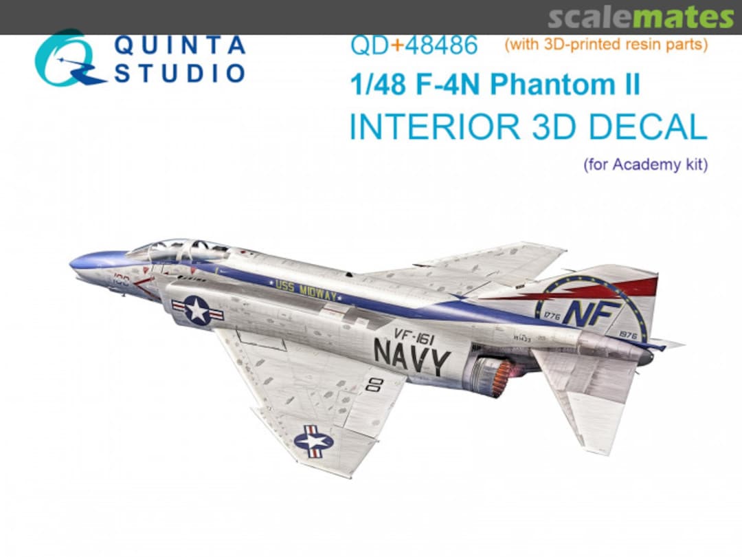 Boxart F-4N Phantom II interior 3D decals (with 3D-printed resin parts) QD+48486 Quinta Studio