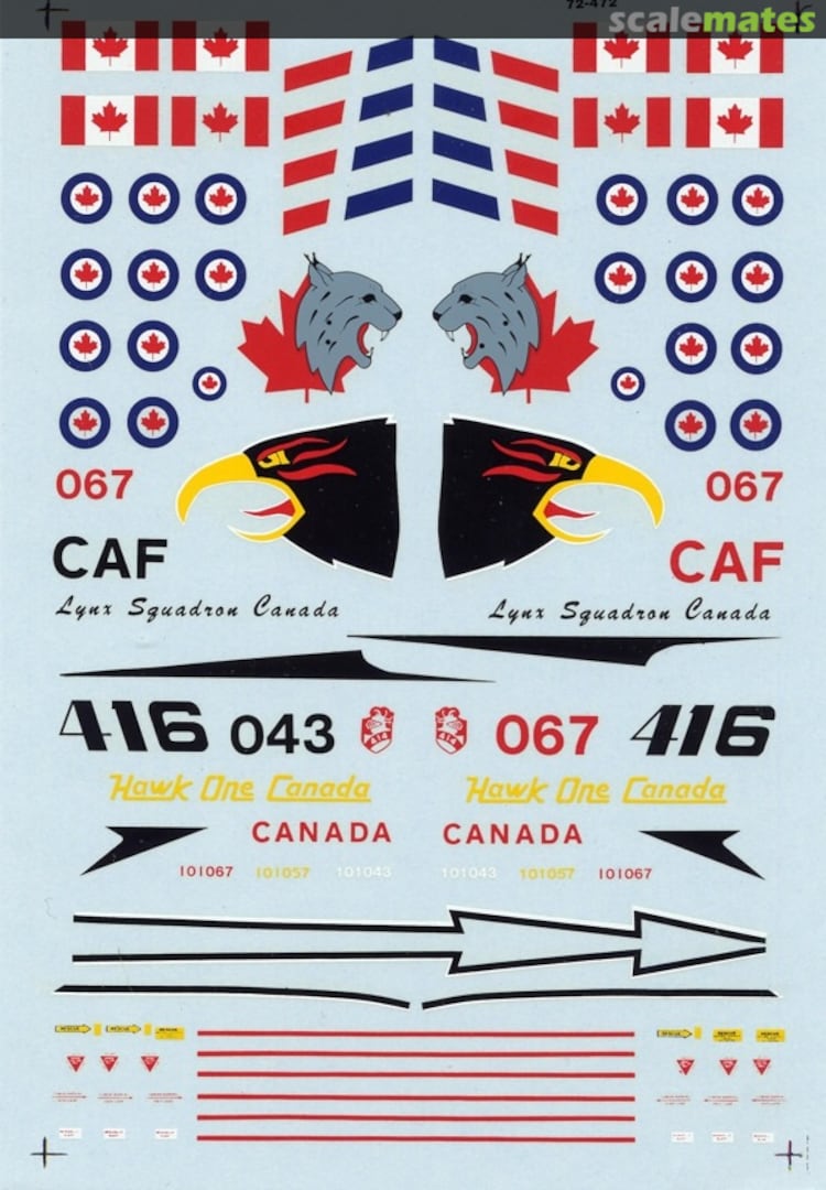 Boxart CF-101B Voodoo's Canada Special Schemes 72-472 Microscale