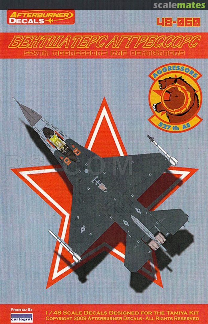 Boxart 527th Aggressors RAF Bentwaters AD 48-060 Afterburner Decals