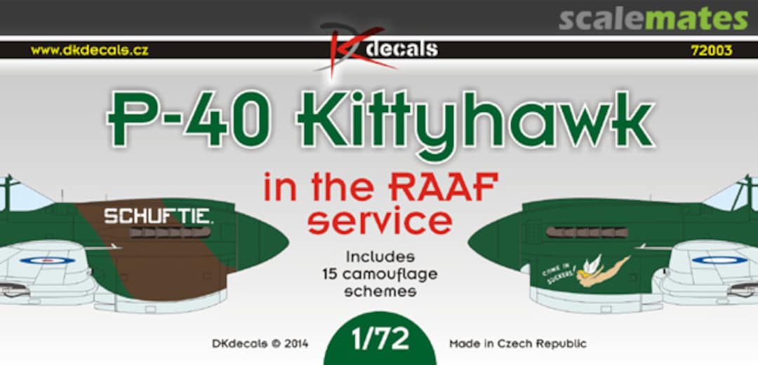 Boxart P-40 Kittyhawk 72003 DK Decals