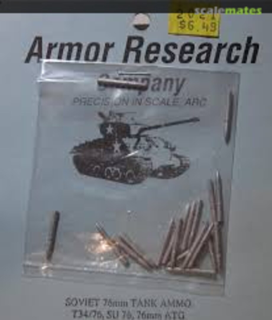 Boxart Soviet 75MM Tank Ammo for T-34/76, SU-76, 76MM Anti-Tank Gun (Cast Metal) ARC-2021 Armor Research company