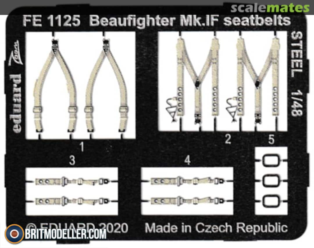 Boxart Beaufighter Mk.IF seatbelts STEEL FE1125 Eduard