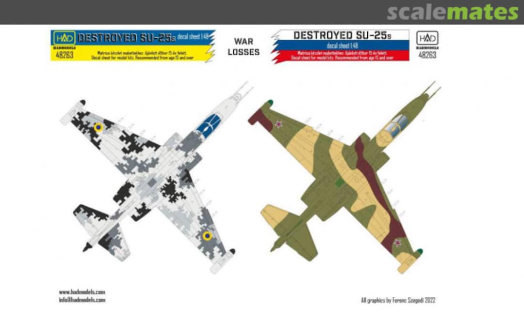 Boxart Destroyed Su-25s 48263 HADmodels 