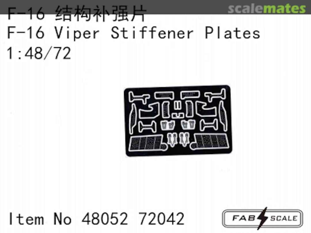 Boxart F-16 Viper Stiffener Plates 72042 Fab Scale