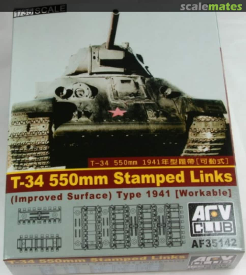 Boxart T-34 550mm Stamped Links AF35142 AFV Club