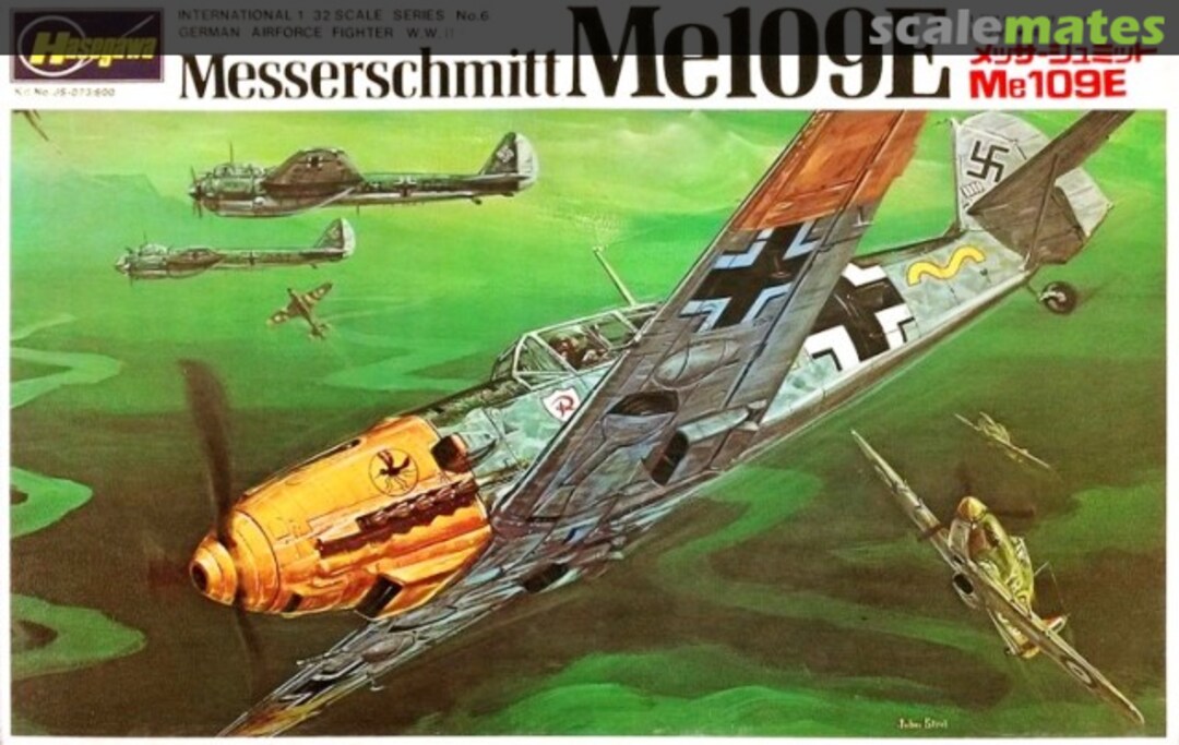 Boxart Messerschmitt Me109E JS-073 Hasegawa