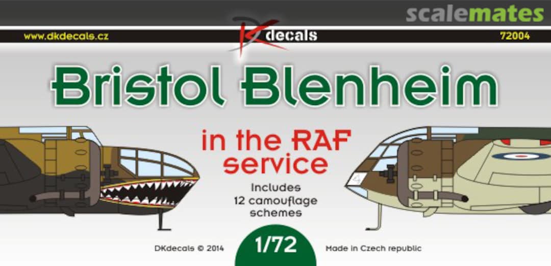 Boxart Bristol Blenheim 72004 DK Decals