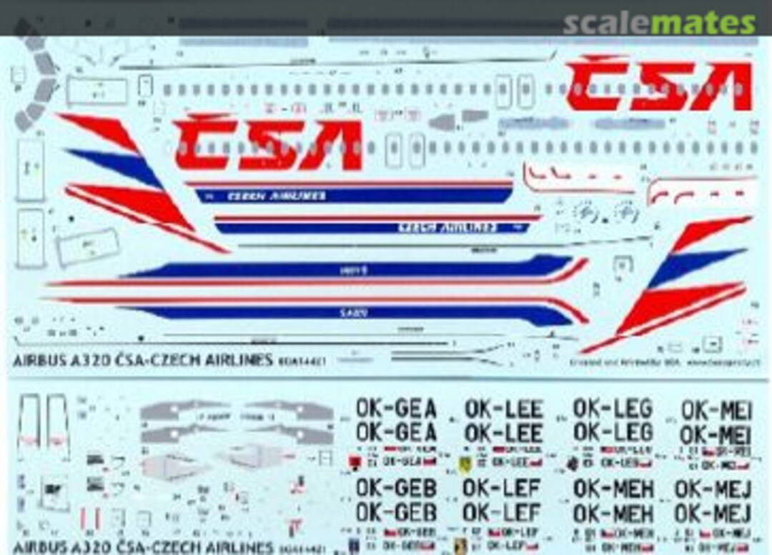 Boxart Airbus A320-214 BOA14421 BOA Decals