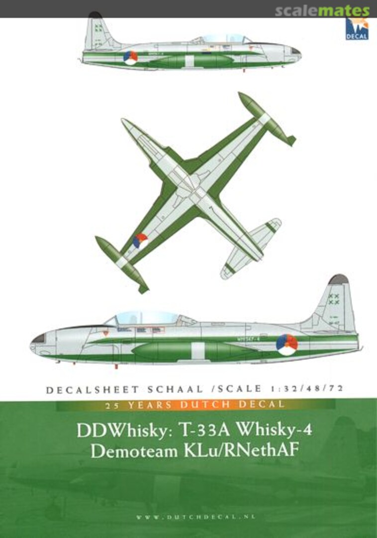 Boxart T-33A Whisky-4 Demoteam KLu/RNethAF DDWhiskey Dutch Decal