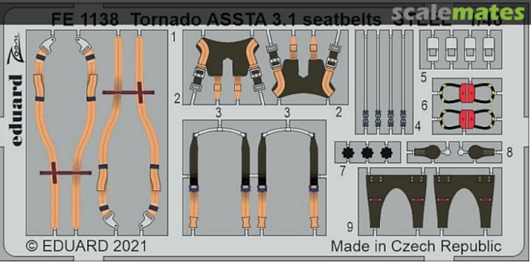 Boxart Tornado ASSTA 3.1 Seatbelts (Steel) FE1138 Eduard