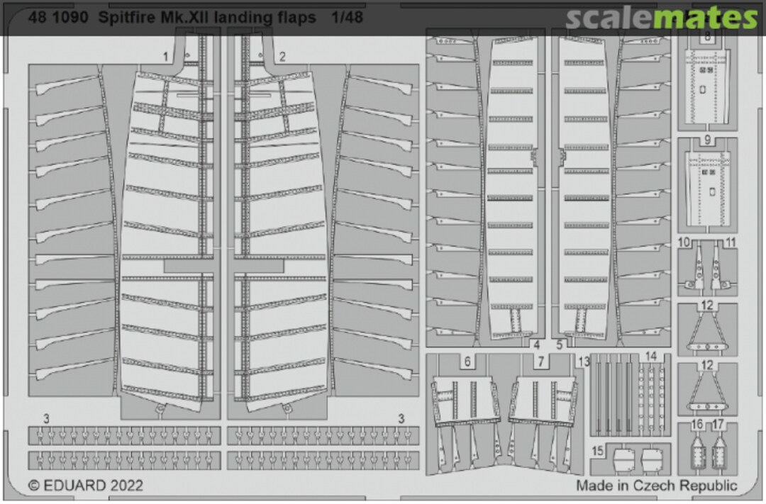 Boxart Spitfire Mk.XII landing flaps 481090 Eduard