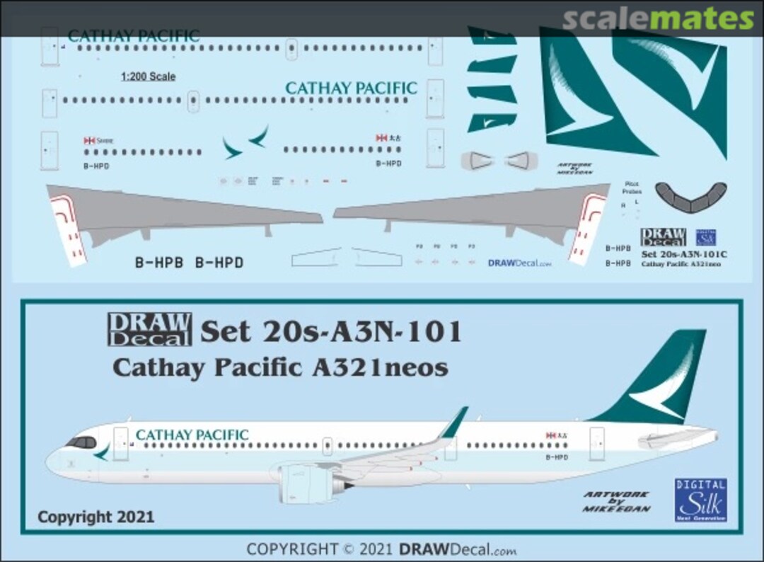 Boxart Cathay Pacific A321neo 20-A3N-101C Draw Decal