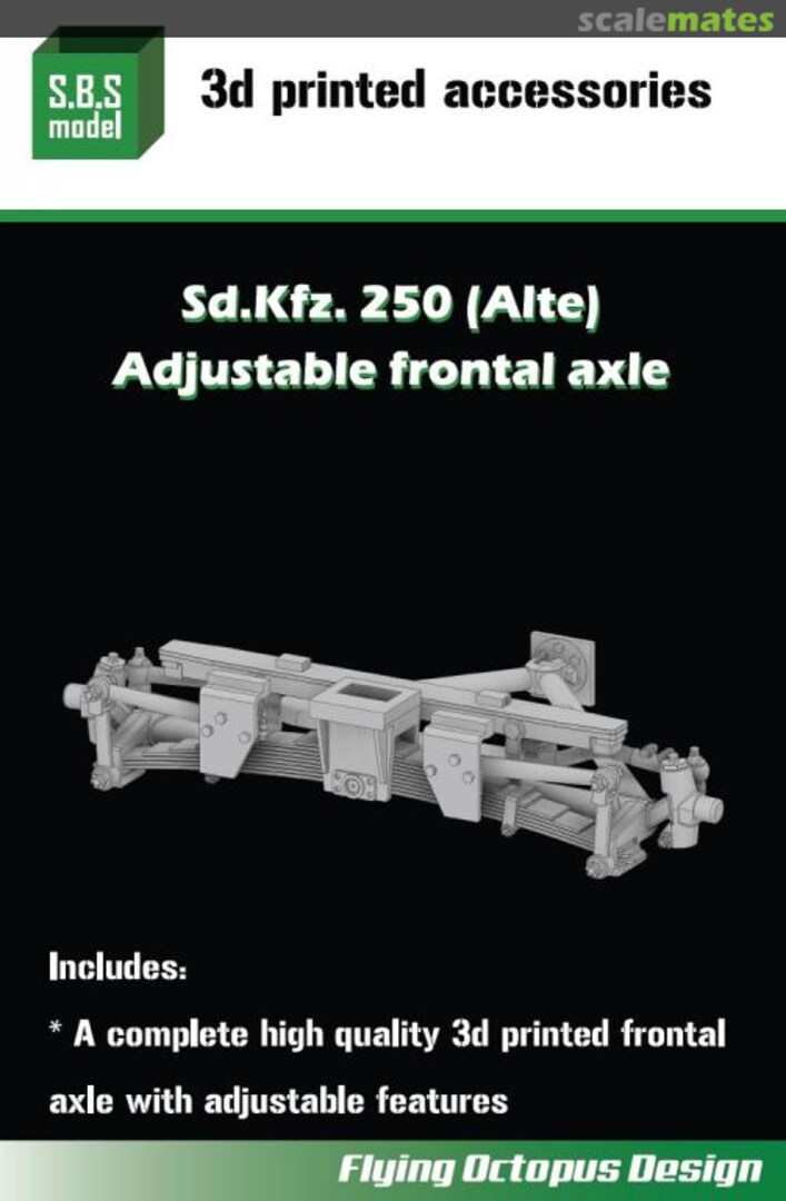 Boxart Sd.Kfz.250 (Alte) Adjustable frontal axle SBS-3D039 SBS Model