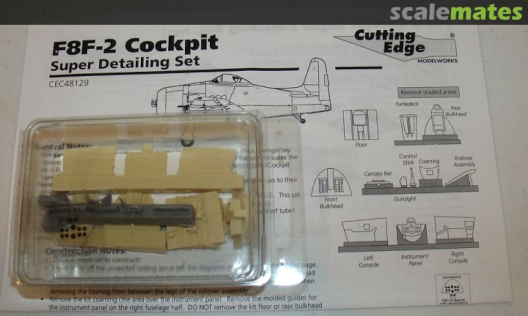 Boxart F8F-2 Bearcat cockpit CEC48129 Cutting Edge Modelworks