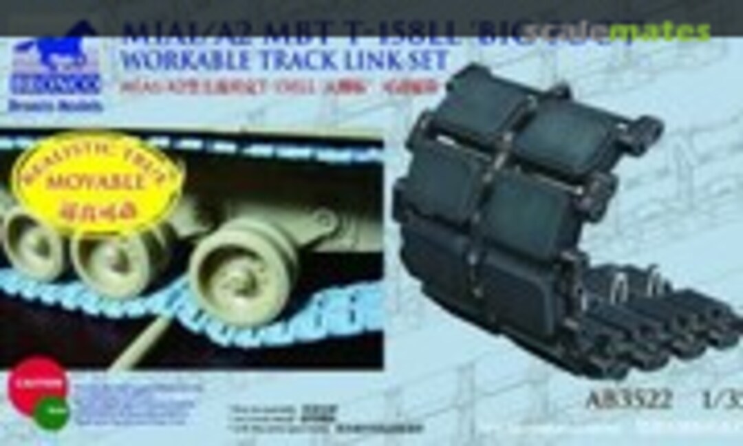 1:35 M1A1/A2 MBT T-158LL 'Big Foot' Workable Track Link Set (Bronco AB3522)