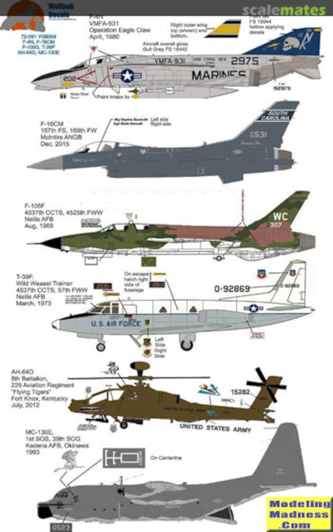 Boxart YGBSM 72-091 Wolfpak Decals