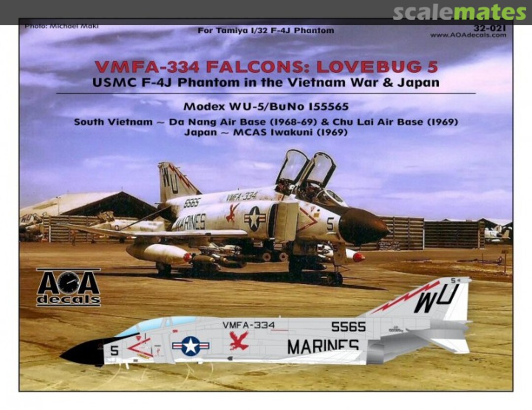 Boxart VMFA-334 Falcons: Lovebug 5 32-021 AOA decals